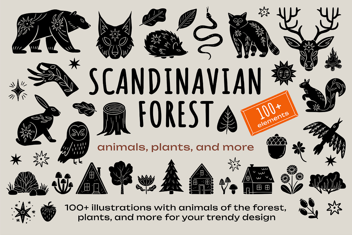 Scandinavian forest trendy set, an Illustration by Yanakicc (Photo 1 of 14)
