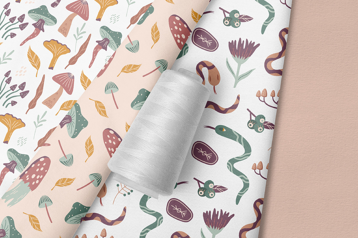 Mushrooms. Vector collection, an Illustration by katieromanoff_art (Photo 6 of 13)
