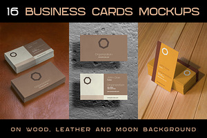 16 Business cards | Mock Up