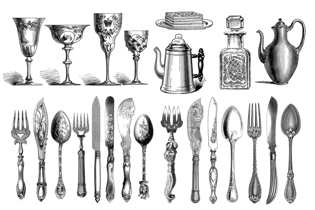 Restaurant Vector Pack - 40 Elements, a Food Illustration by hypegraphic (Photo 3 of 4)