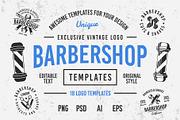 Barbershop logo set, a Branding & Logo Template by DenysHolovatiuk (Thumbnail 1 of 10)