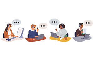 Male and female support workers, a Person Illustration by Vectorbuum