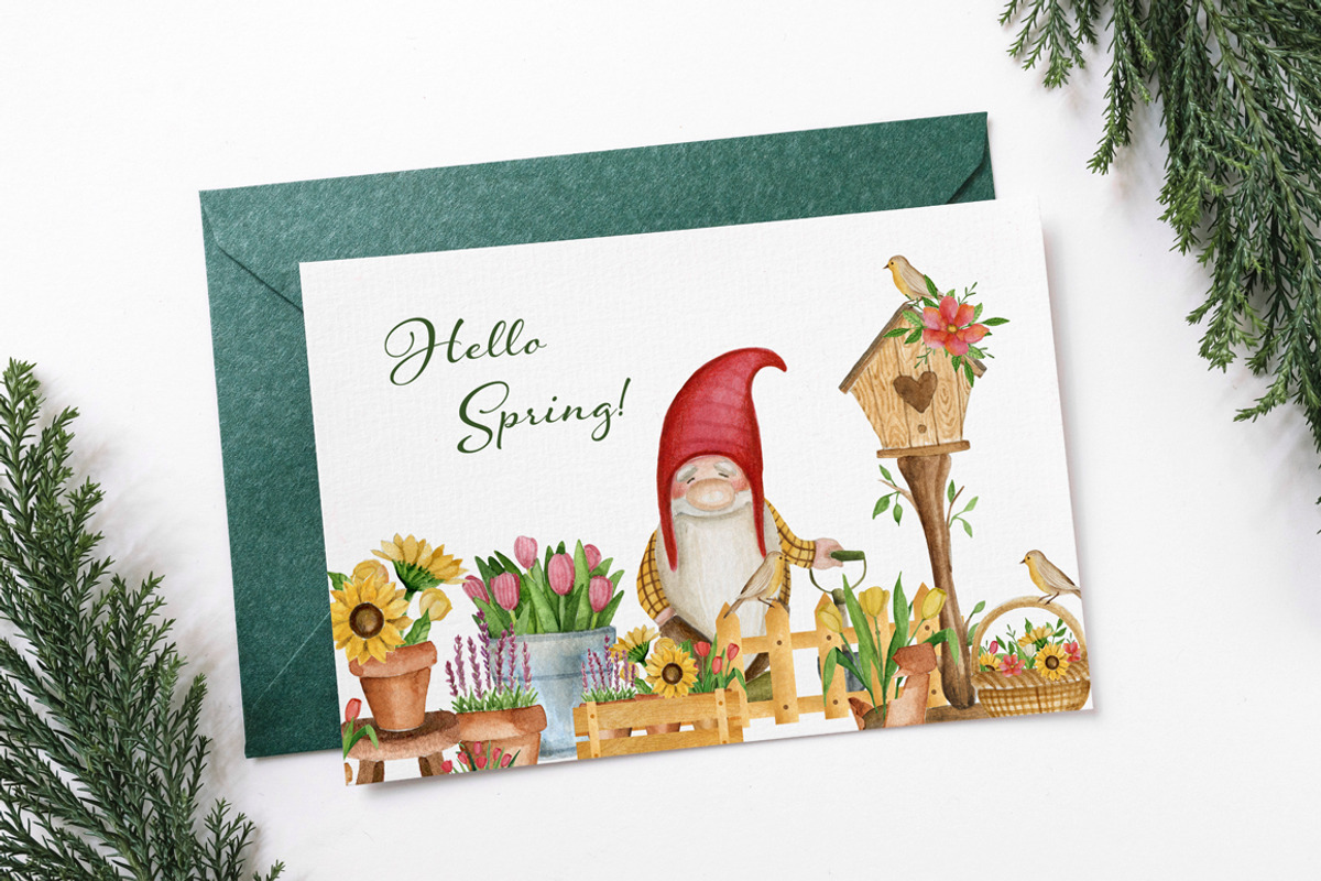 Watercolor gnomes. Big bundle, an Illustration by JuliaBadeeva (Photo 18 of 27)