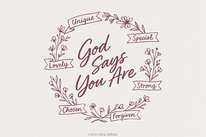 God Says You Are PNG, Unique, an Illustration by SharpMarketplace