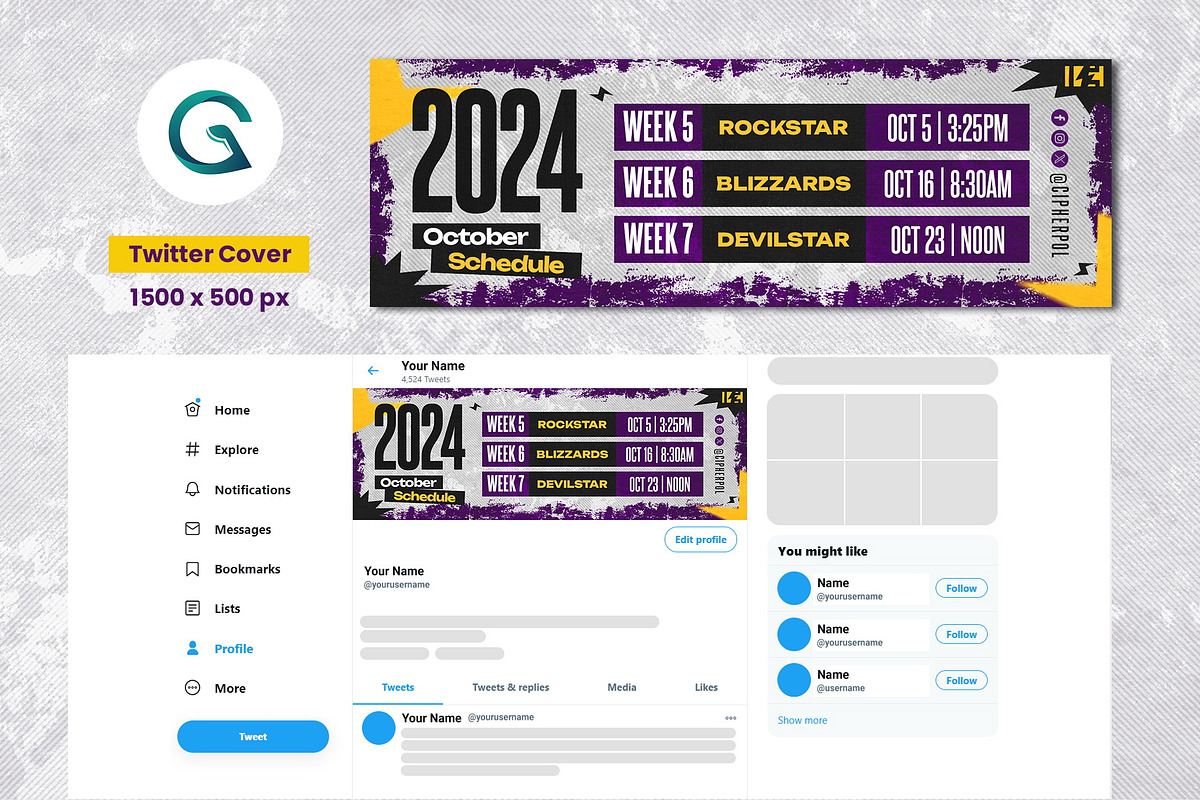 American Fooball Social Media Pack, a Social Media Template by Geelator Studio (Photo 4 of 5)