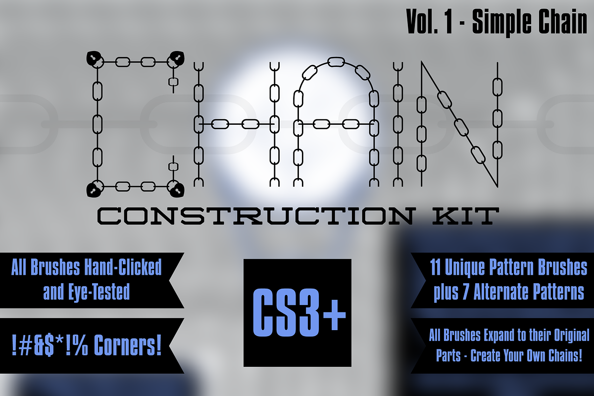 Illustrator Chain Pattern Brushes 01