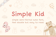Simple Kid Font, a Handwritten Font by Canned Cat (Thumbnail 1 of 3)