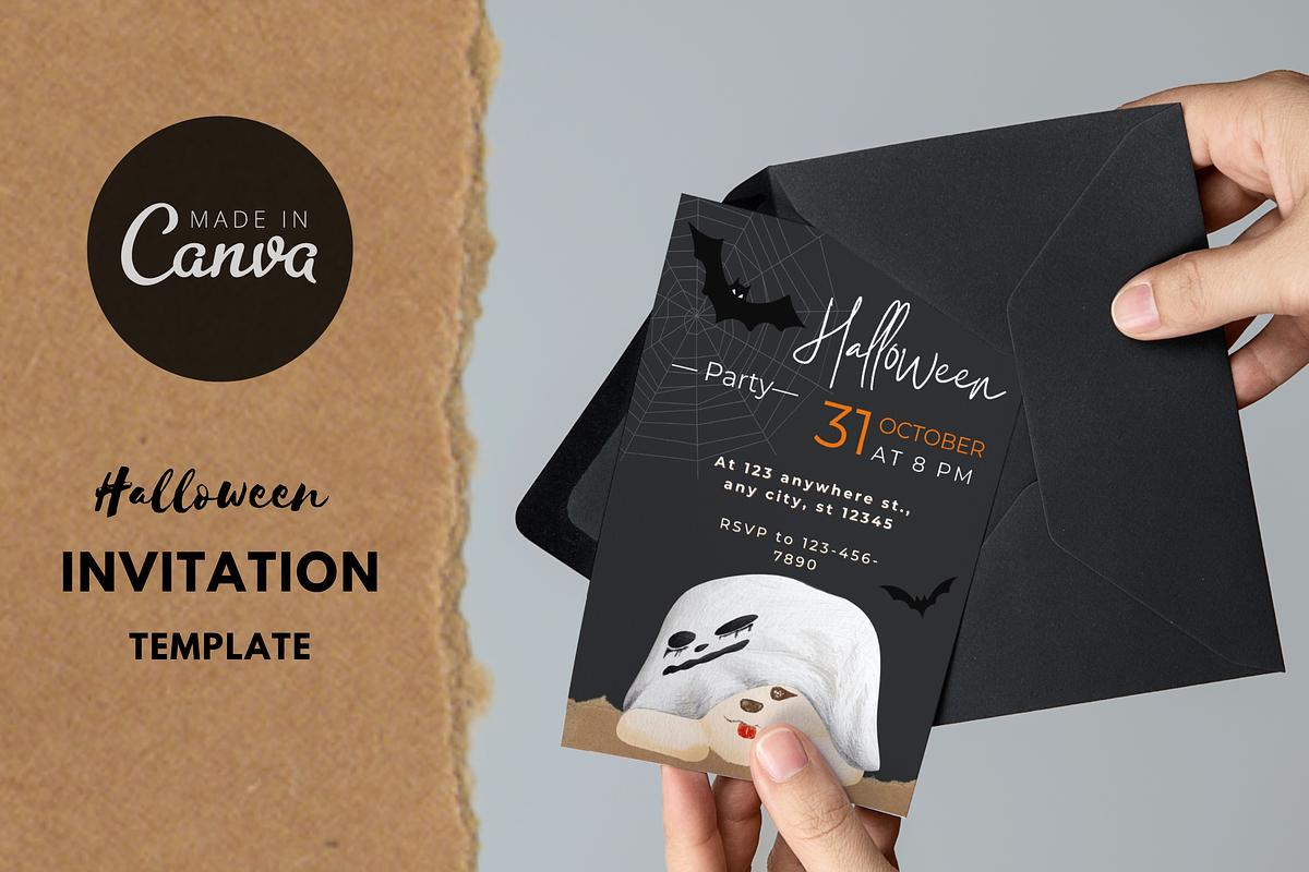 Halloween Party Invitation Template, an Invitation Template by Thursdaypaper (Photo 2 of 5)