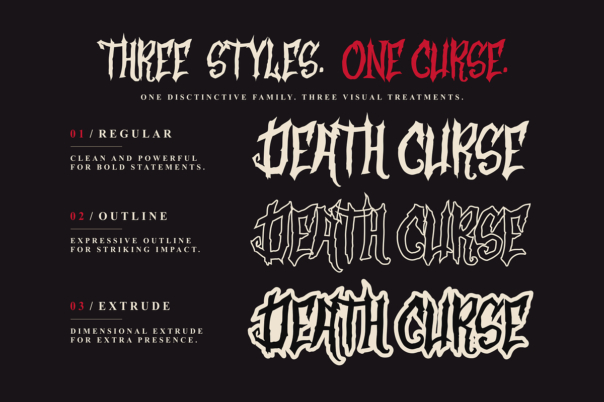 Death Curse - Gothic Horror Font, a Blackletter Font by agnyhasyastudio (Photo 11 of 17)