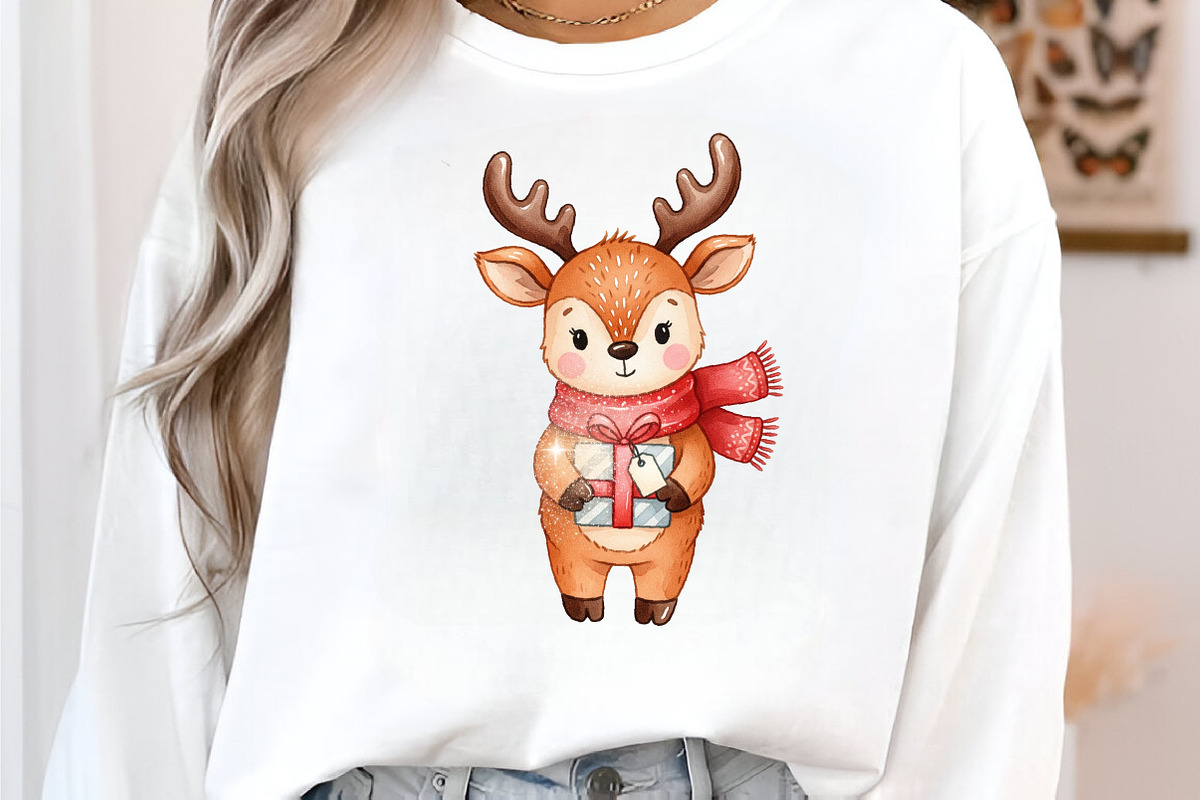 Quirky Funny Christmas Reindeer PNG, an Illustration by SinaCreation (Photo 4 of 7)