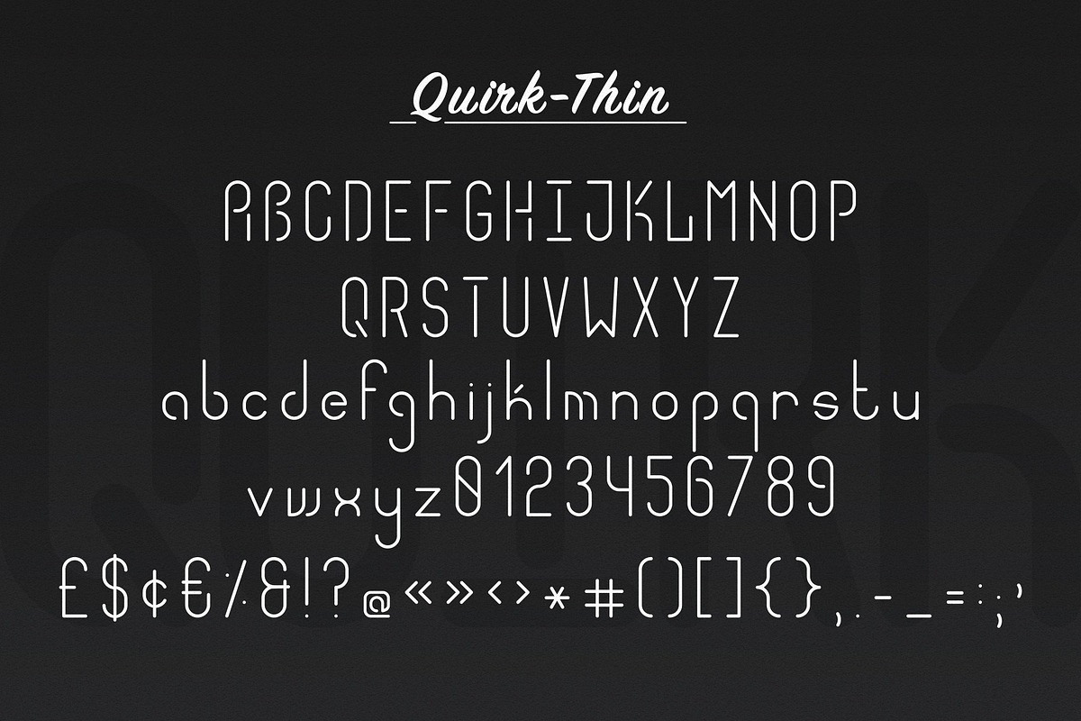 Quirk font family preview 6
