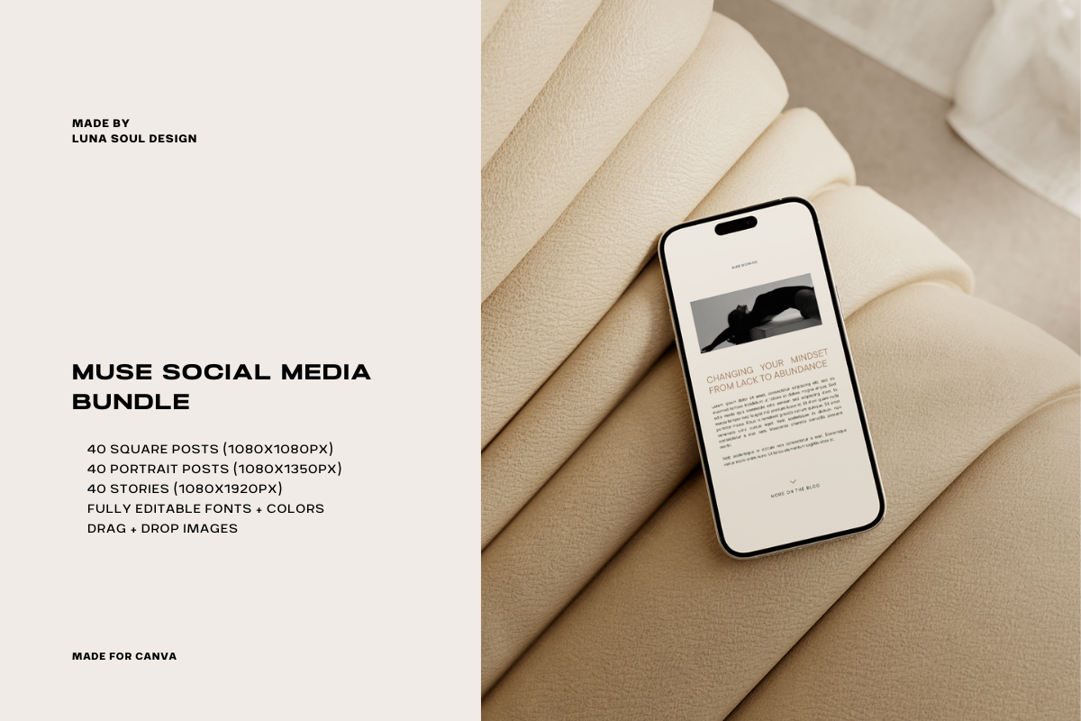MUSE Social Media Pack, a Social Media Template by Luna Soul Design (Photo 2 of 13)