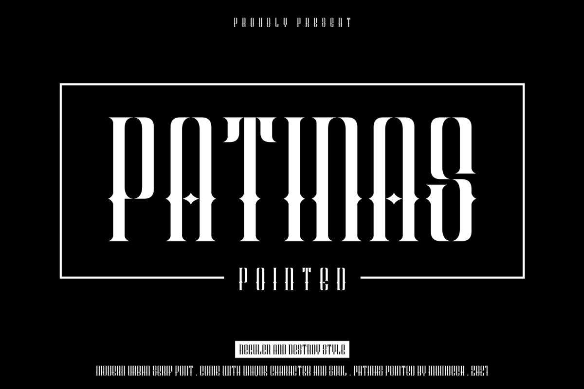 Patinas Pointed, a Serif Font by inumocca_type (Photo 1 of 9)