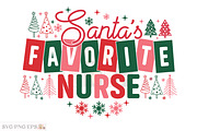 Christmas Nurse Svg Santa's Favorite, a Graphic by mh_arif (Thumbnail 1 of 3)