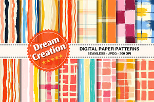 Plaid Stripe Check Seamless Pattern, a Texture Graphic by Dream Creation