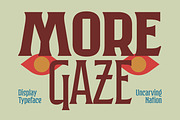 Moregaze - Display Typeface, a Serif Font by Uncarving (Thumbnail 1 of 13)