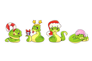Cute snake cartoon character, an Animal Illustration by art PVP - market