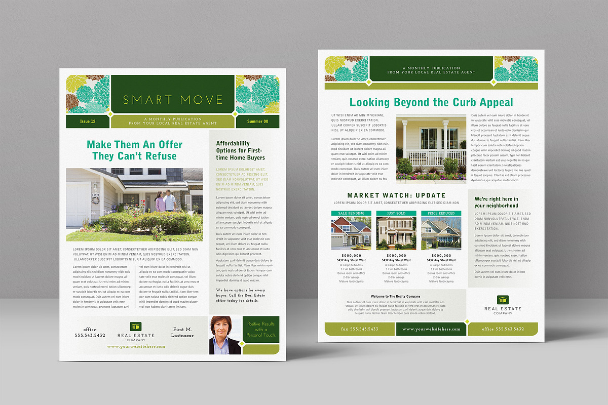 Real Estate Newsletter Template, a Flyer Template by StockLayouts (Photo 1 of 4)