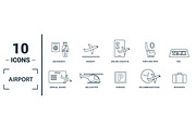 Airport Line Icon Set, an Object Graphic by Aimagenarium@gmail.com (Thumbnail 3 of 3)