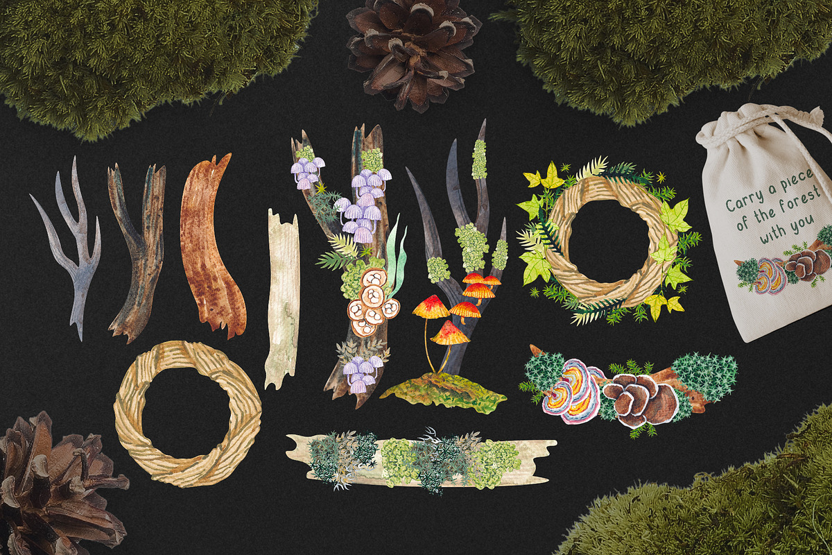 Colors of the forest, a Decorative Illustration by Kuzya's shop (Photo 4 of 6)