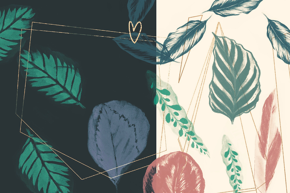 watercolor leaves brushes, a Brush Add-On by dxxb studio (Photo 2 of 3)