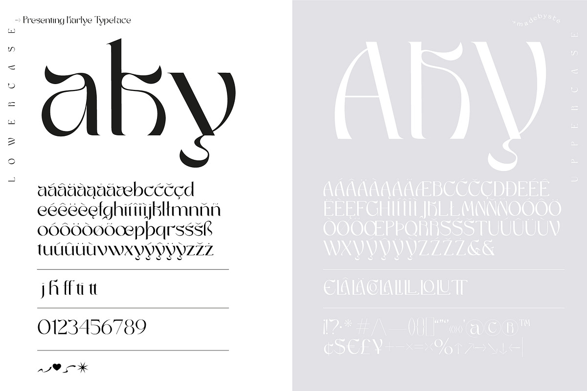 KARLYE — STYLISH FONT DUO, a Serif Font by Madebysté. (Photo 7 of 12)