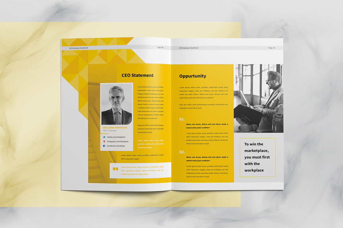 HR / Employee Handbook, a Brochure Template by Orcshape Studio (Photo 4 of 9)