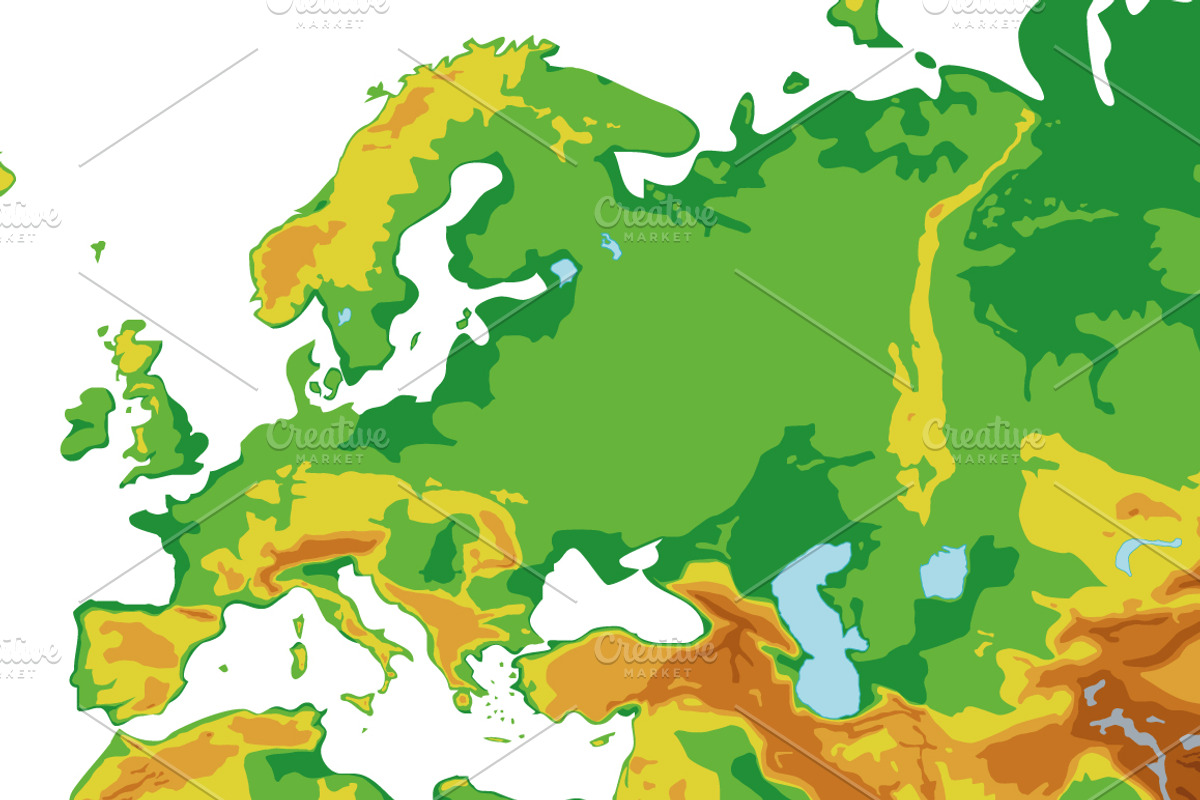 2x Physical World Maps, an Education Illustration by asantosg (Photo 10 of 14)