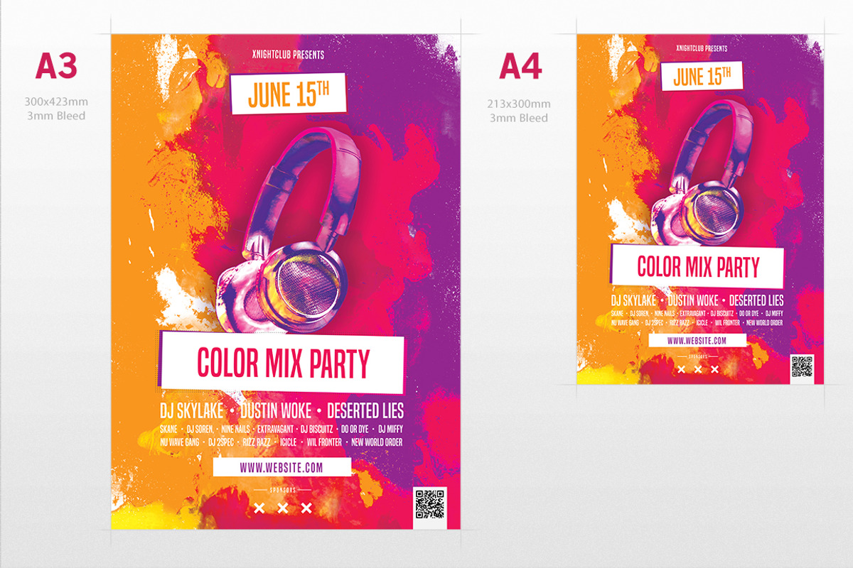 Colorful Party Flyer, a Flyer Template by NeonLeon (Photo 4 of 4)