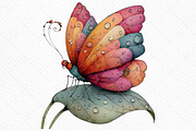 Whimsical Spring Butterfly Clipart, an Illustration by Craft Nest (Thumbnail 9 of 11)