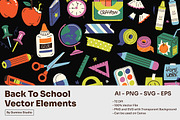 Back To School Vector Elements, an Object Graphic by Gumico Studio. (Thumbnail 1 of 3)