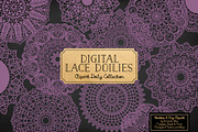 Amethyst Round Lace Doilies, an Illustration by Amanda Ilkov (Thumbnail 2 of 4)