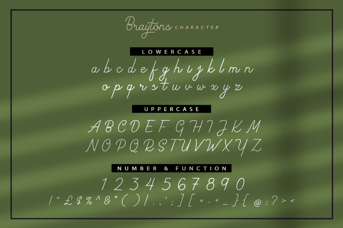 Braytons Font, a Script Font by kerismaker (Photo 5 of 10)