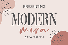 Modern Mira Font Trio + 12 Free Logo