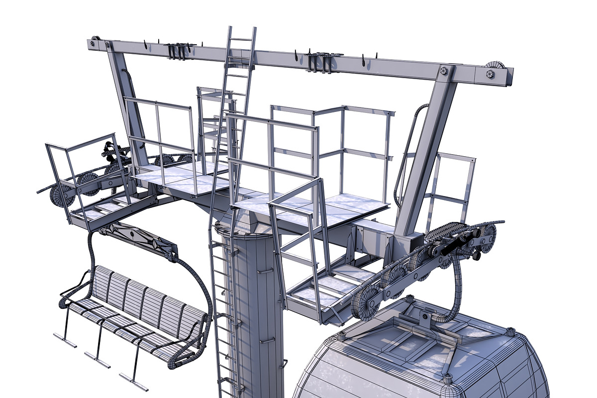 Ski Lift Cableway Car, a Cars & Vehicle 3D Model by 3D Models by Obshansky (Photo 15 of 26)