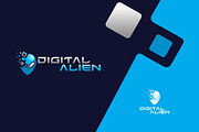 Digital Alien Logo Template 2, a Branding & Logo Template by Avartde Creative (Thumbnail 2 of 2)