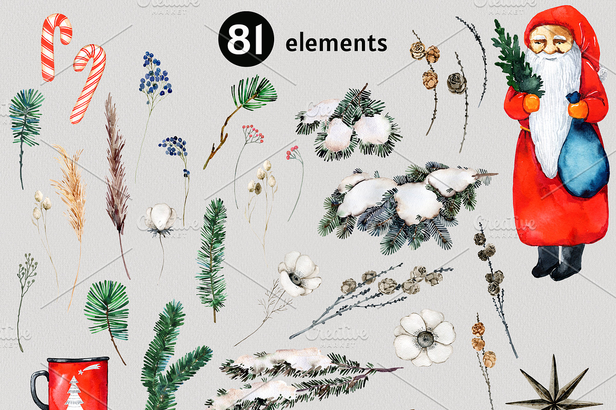 Nordic Christmas Clipart, a Seasonal Illustration by TanyaOak (Photo 6 of 8)