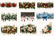 Watercolor Christmas Garland Borders, an Illustration by Designworld (Thumbnail 10 of 11)