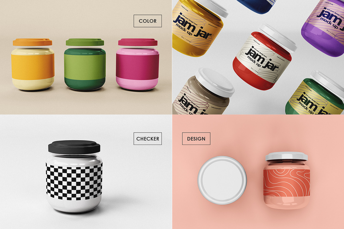 Jam Jar Mockup Set, a Cups & Container Mockup by Mirachma Project (Photo 7 of 7)