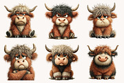 Whimsical sarcastic highland cow, a Seasonal Illustration by Designworld (Thumbnail 6 of 10)