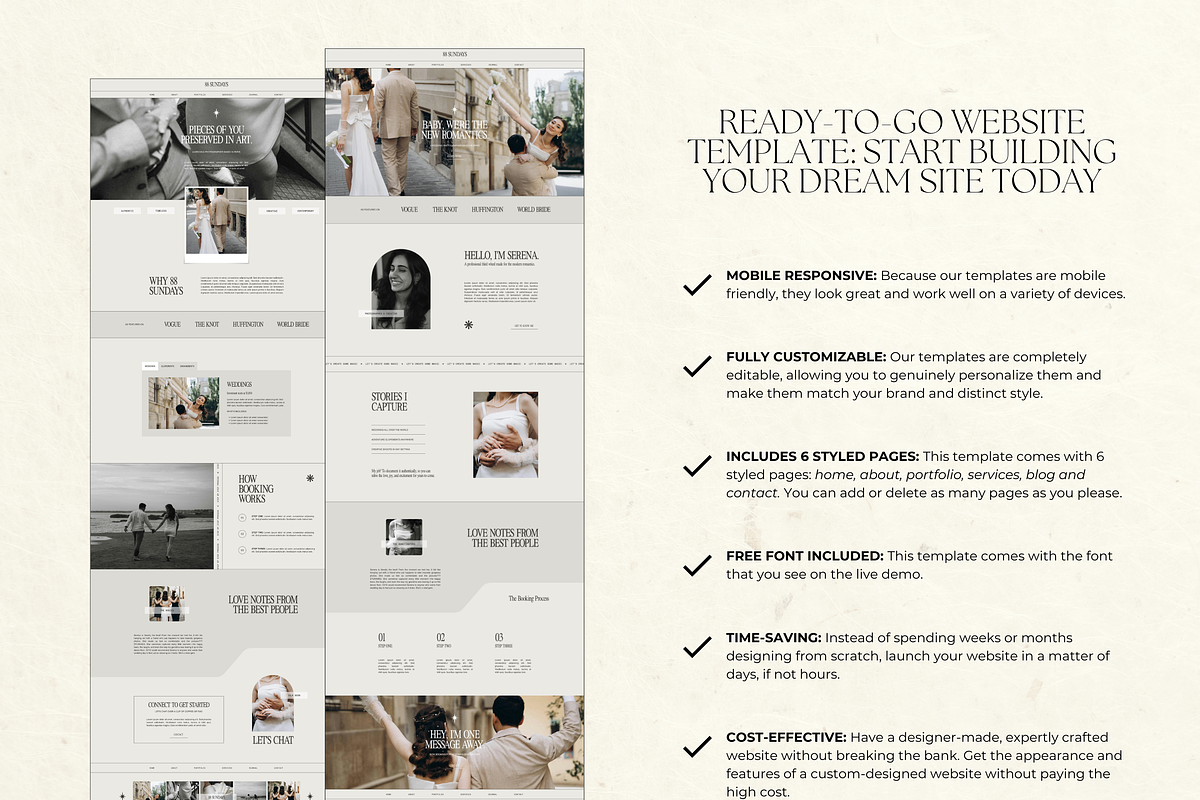Wix Website Template Photography, a Wix Template by Branding Babe Co. (Photo 3 of 10)
