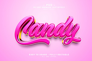 Pink and Gold 3D Candy Text Effect, a Layer Style Add-On by Md Jahidul99