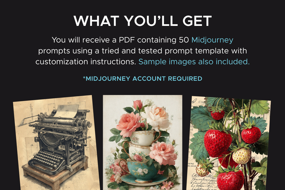 50 Shabby Chic Mixed Media Prompts, an Object Graphic by MadeByAI Studio (Photo 2 of 5)