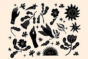 Floral Spirit Linocut Bundle, an Illustration by ClayStudio (Thumbnail 2 of 8)