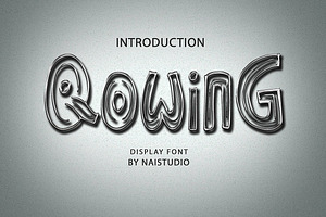 Qowing - Cute Display Font, a Font by Naistudio
