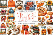 Vintage Autumn Clipart Png, an Illustration by SinaCreation (Thumbnail 1 of 7)