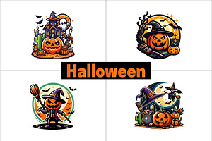 Halloween Logo Mascot Illustration, a Branding & Logo Template by Vectorium Studio