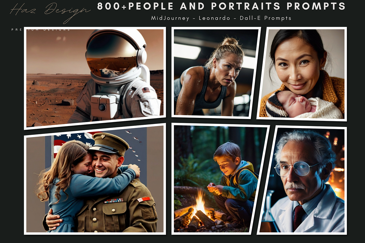 800 MJ Prompts People Portraits Ai, a Graphic by AtacanDigital (Photo 4 of 6)