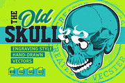 Vintage Vector Skulls Pack, a Decorative Illustration by Vecster (Thumbnail 1 of 6)