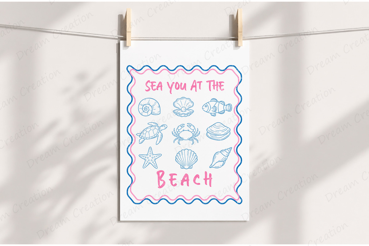 Summer Coastal PNG Hand Drawn Line A, an Illustration by Dream Creation (Photo 5 of 7)